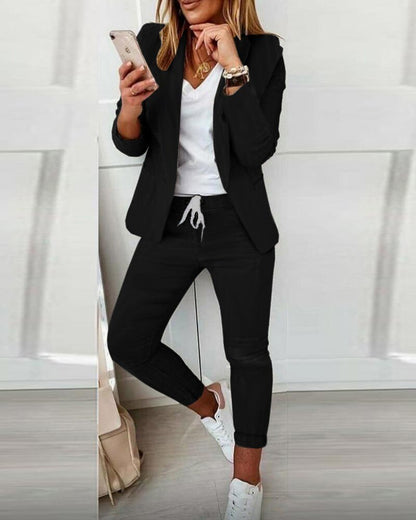 Dames Blazer Set in Klassieke Stijl